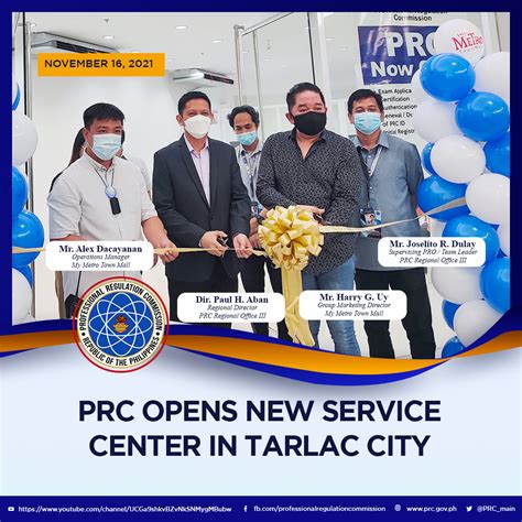 prc metrotown tarlac|PRC Opens New Service Center in Tarlac City.